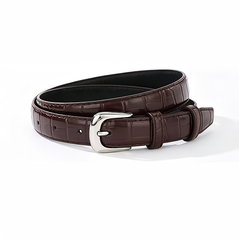 Ceinture Façon Crocodile en Simili Cuir pour Femme Emma — visuel 3