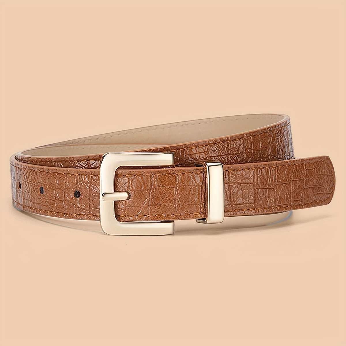 Ceinture Façon Crocodile en Simili Cuir pour Homme Arendal — visuel 4