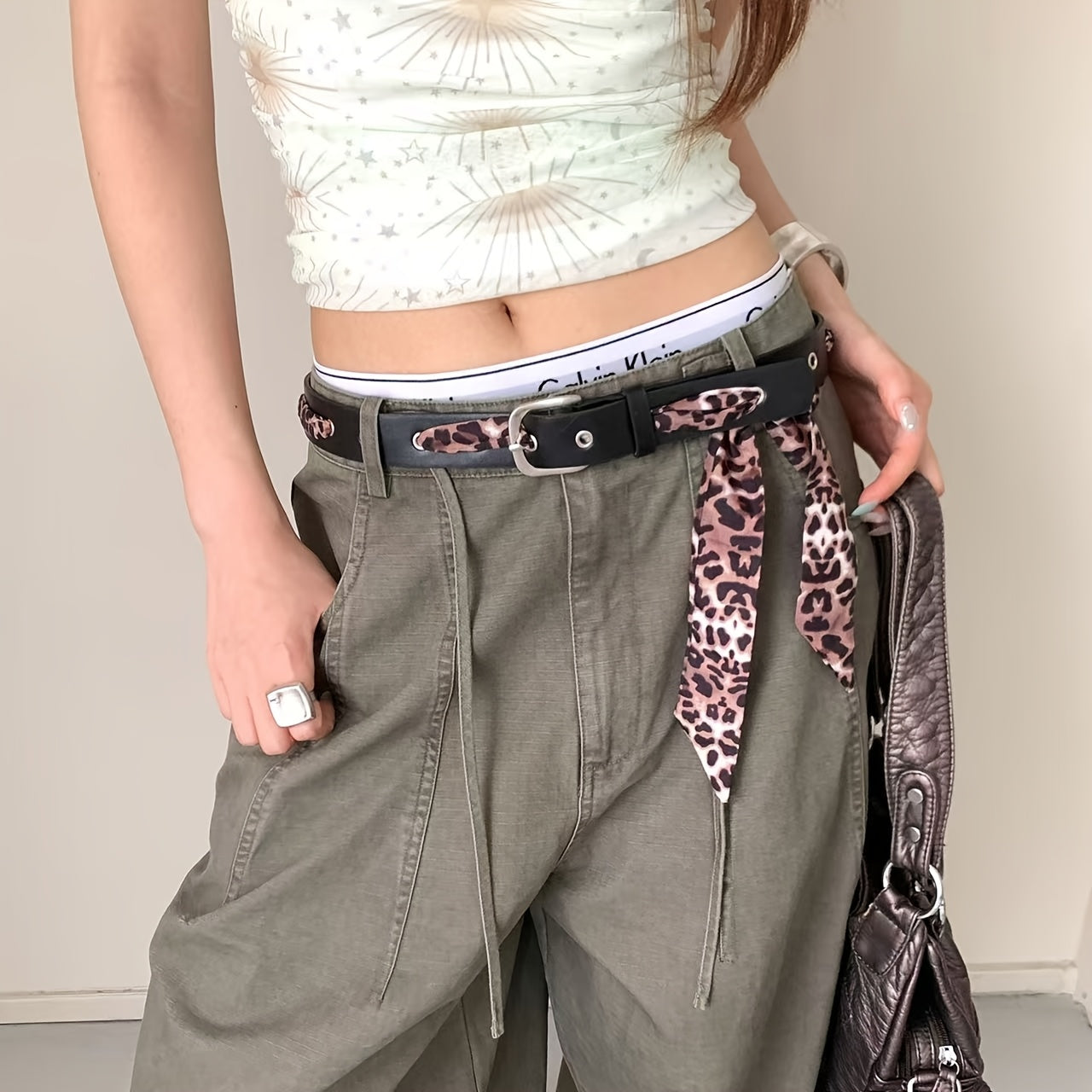 Ceinture Foulard en Simili Cuir pour Femme Pise — visuel 1
