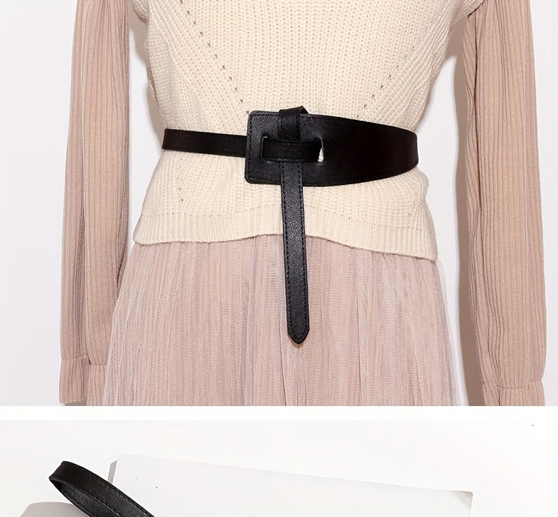 Ceinture Large en Simili Cuir pour Femme Frejus — visuel 4