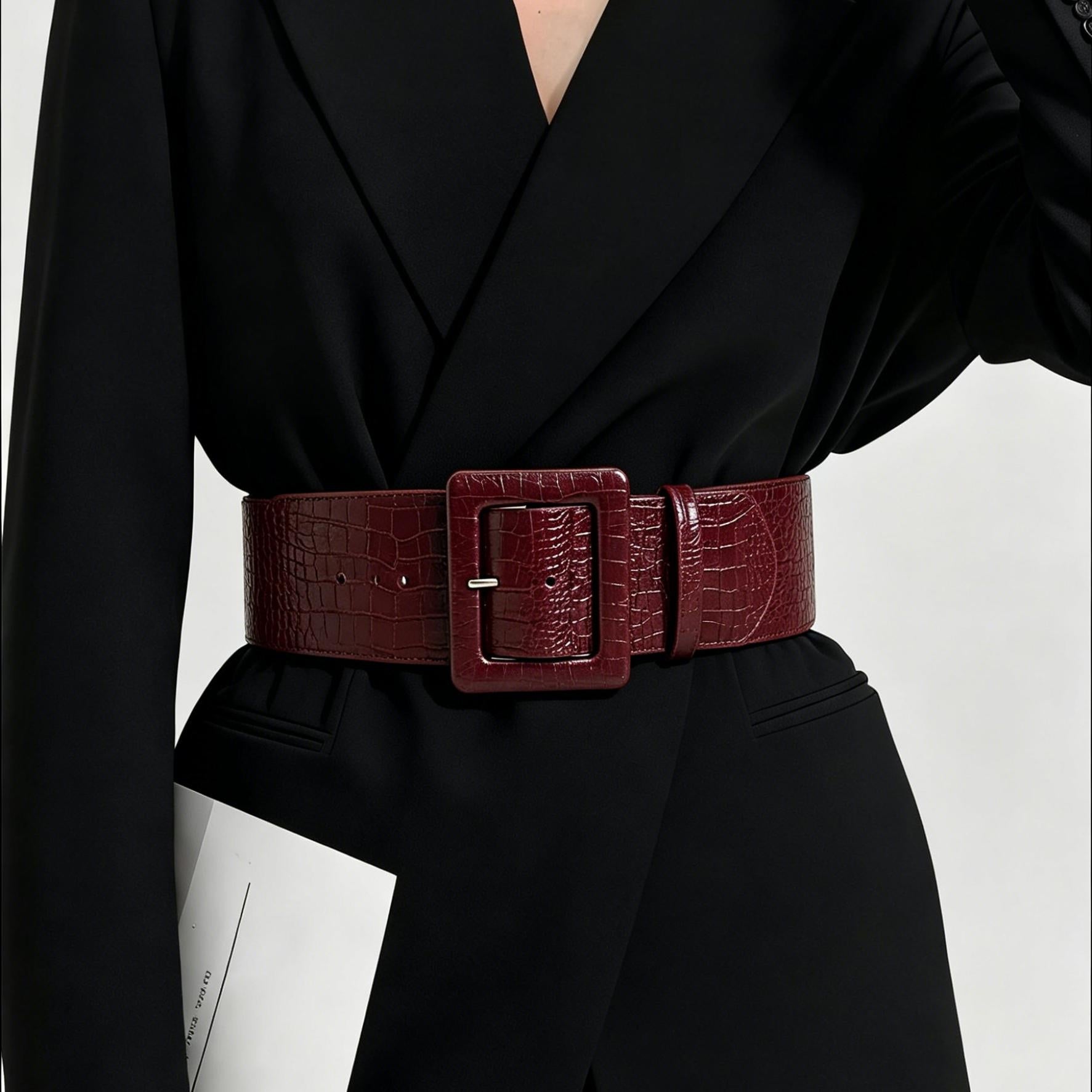 Ceinture Large en Simili Cuir pour Femme Varese — visuel 8