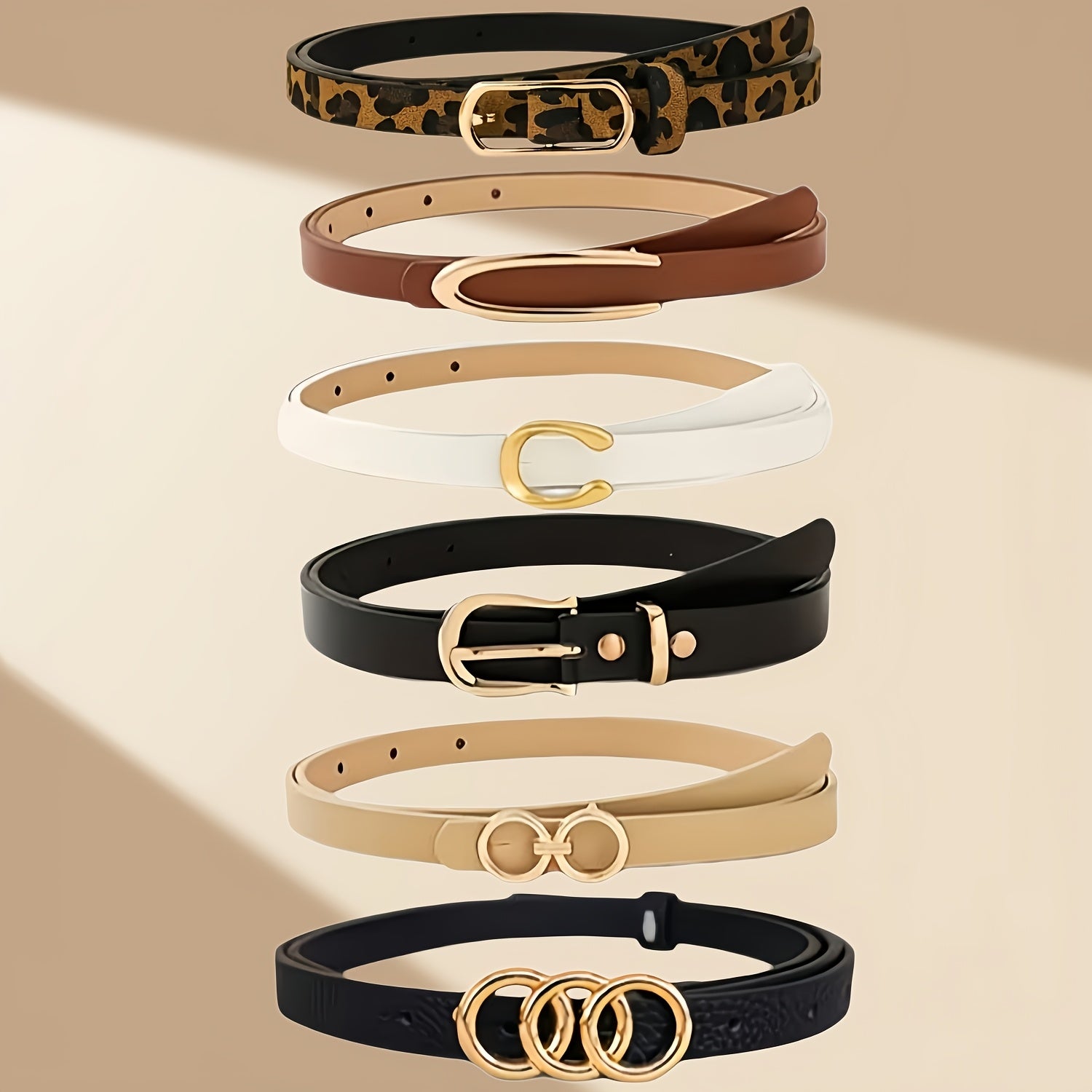 Ceinture Léopard en Simili Cuir pour Femme Ilona — visuel 1