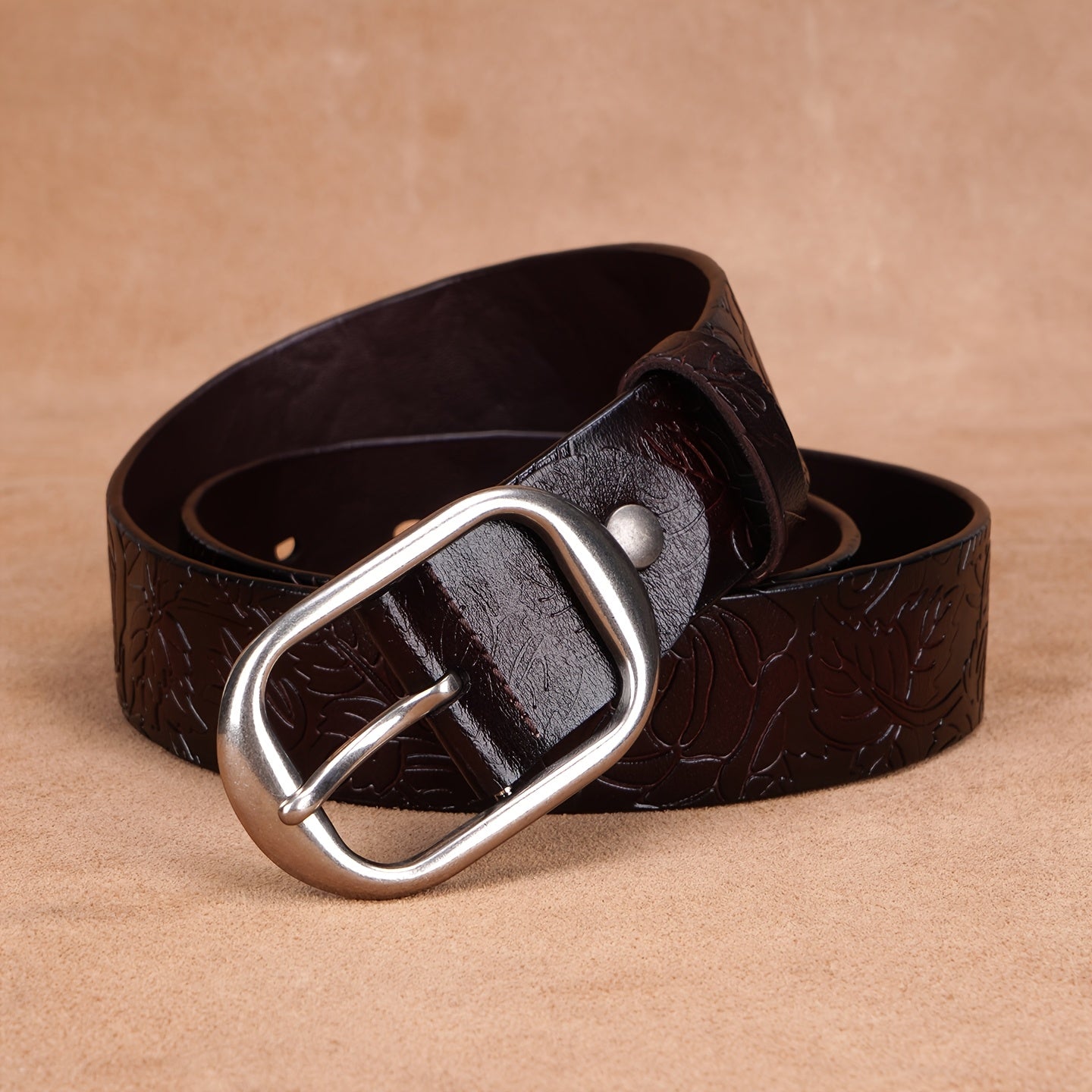 Ceinture Marron Café en Cuir pour Homme Timothée — visuel 3