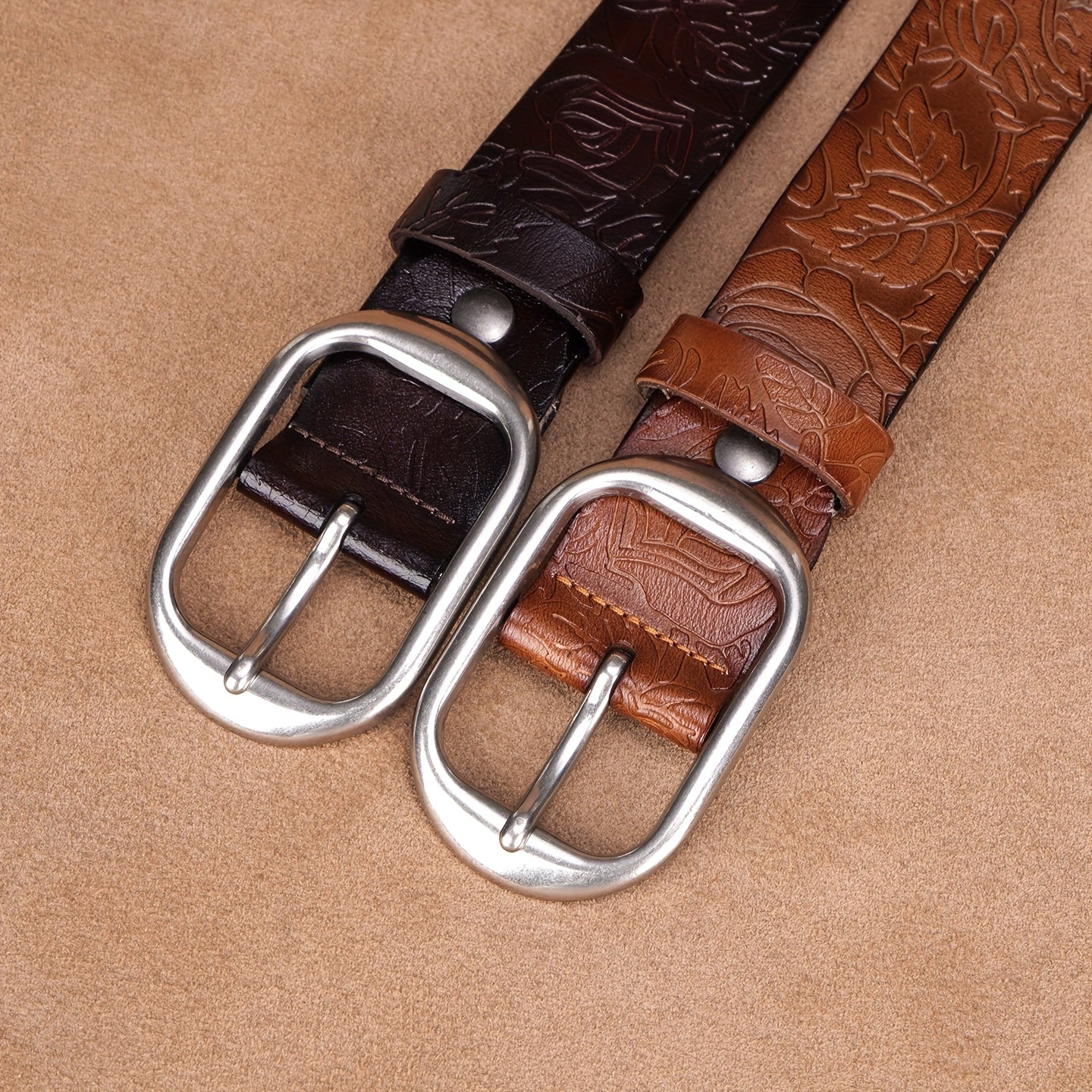 Ceinture Marron Café en Cuir pour Homme Timothée — visuel 7