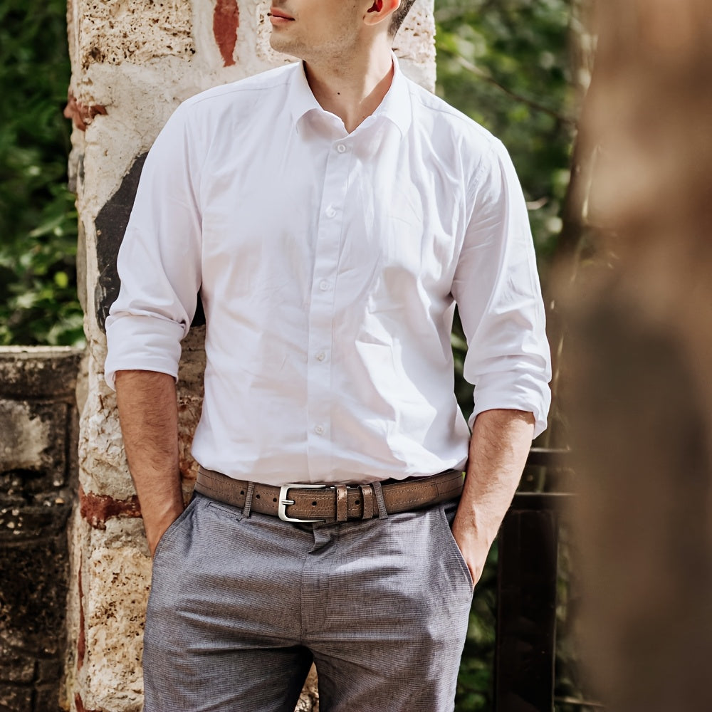 Ceinture Marron en Cuir pour Homme Charles — visuel 6