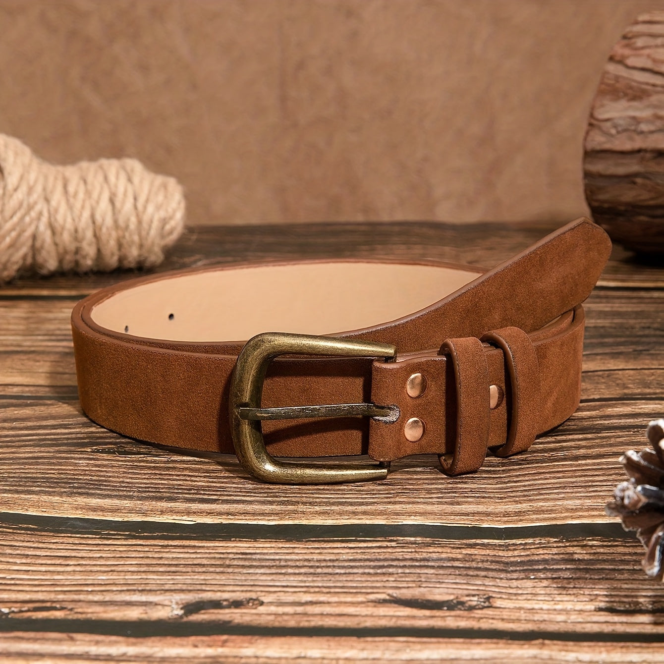 Ceinture Marron en Simili Cuir pour Femme Fanny — visuel 1
