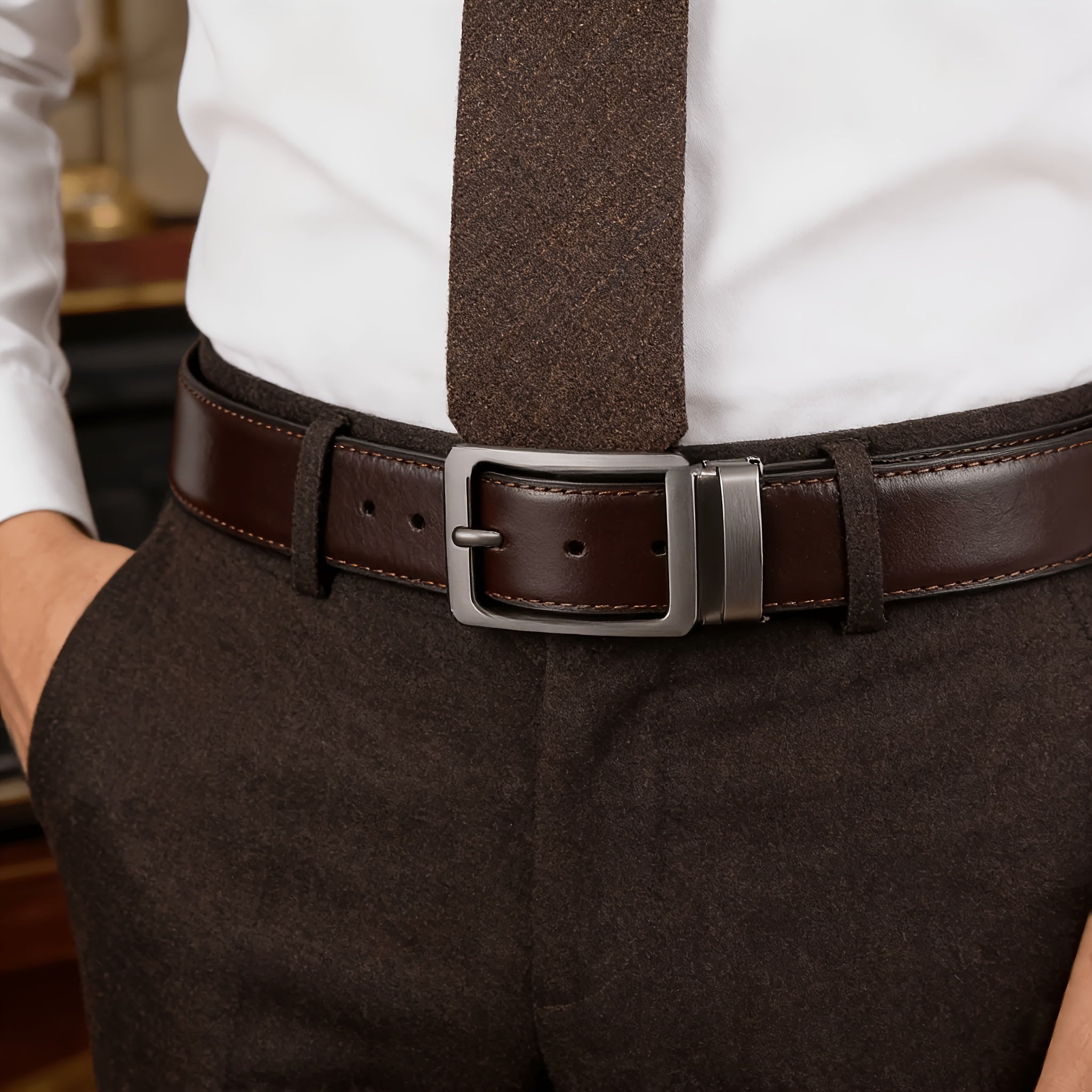 Ceinture Réversible Luxe pour Homme Odilon — visuel 1