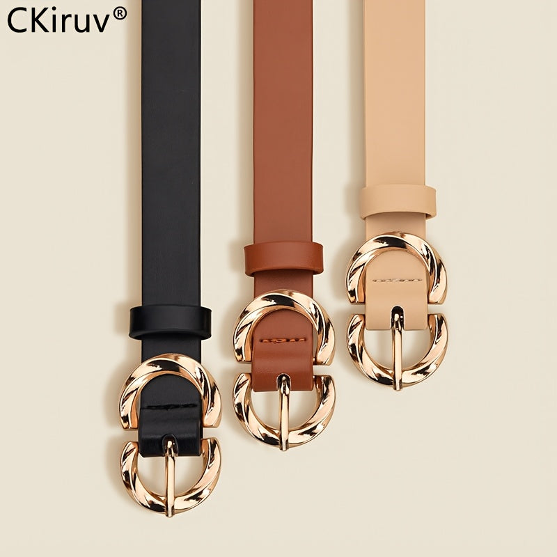 Ceinture Réversible en Simili Cuir pour Femme Faustine — visuel 3