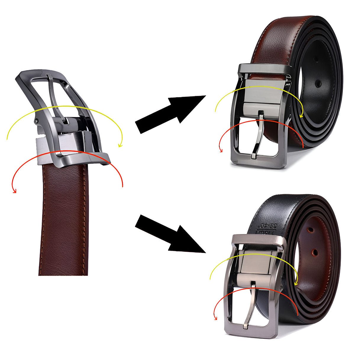 Ceinture Réversible en Simili Cuir pour Homme Ignace — visuel 6