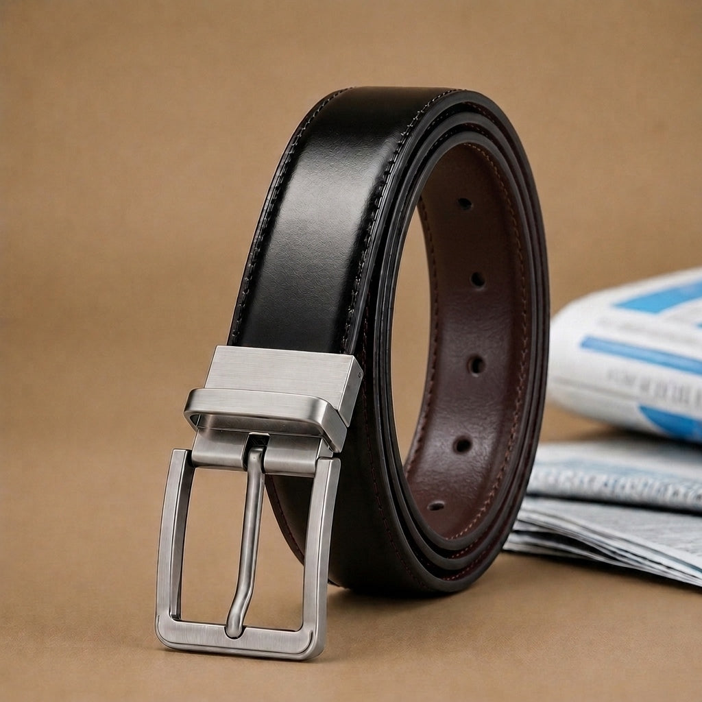 Ceinture Réversible en Simili Cuir pour Homme Olivier — visuel 1