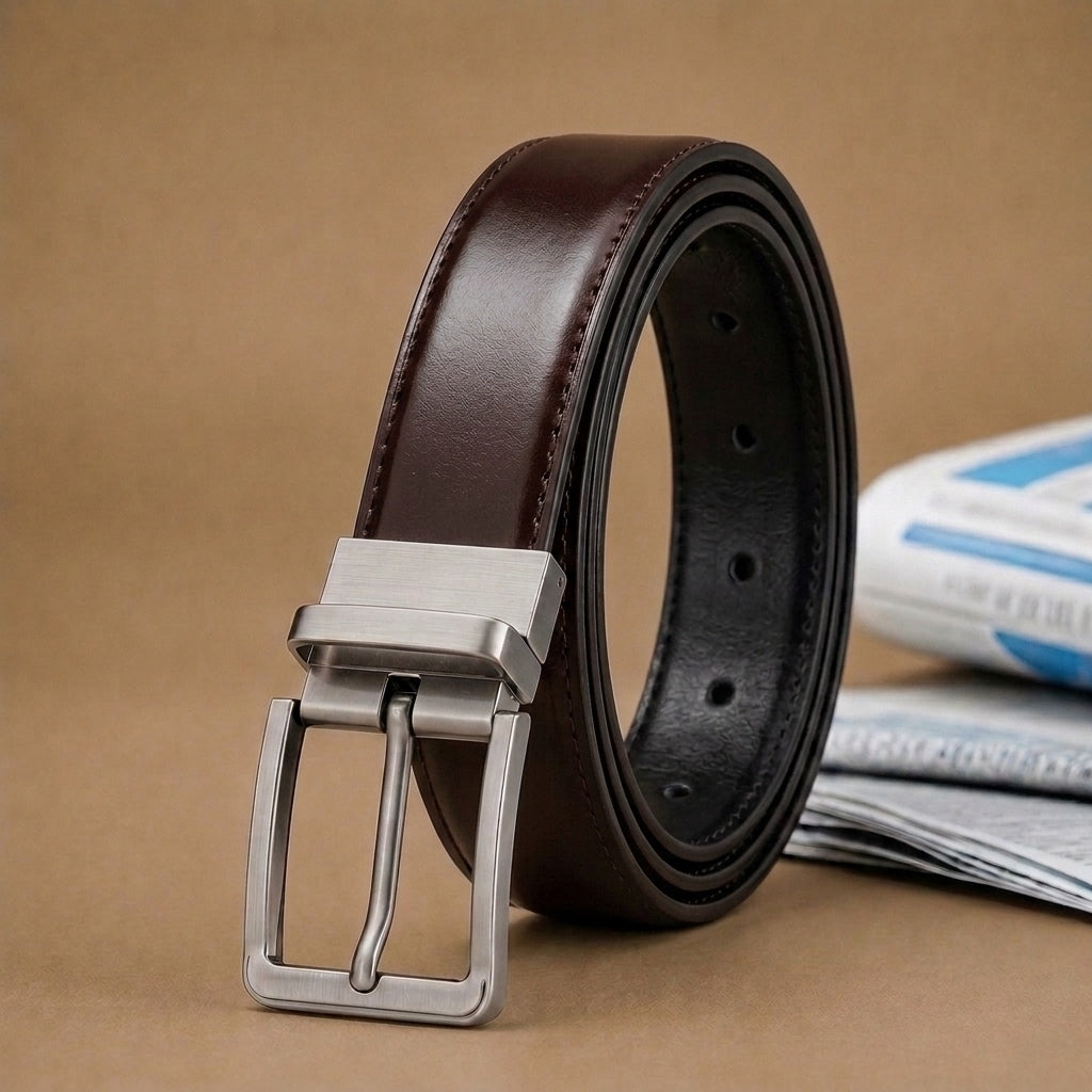 Ceinture Réversible en Simili Cuir pour Homme Olivier — visuel 6