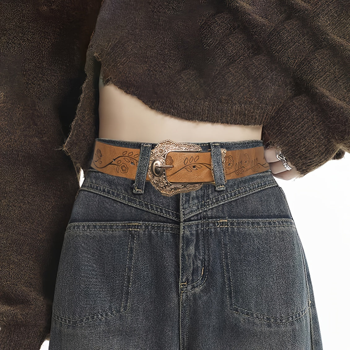 Ceinture Rouge en Simili Cuir pour Femme Bellagio — visuel 1