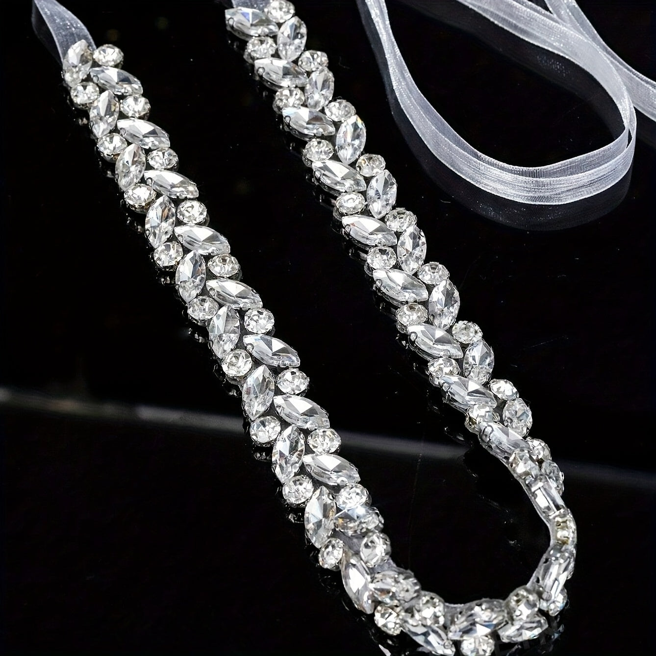 Ceinture Sans Boucle à Strass pour Femme Tarifa — visuel 1