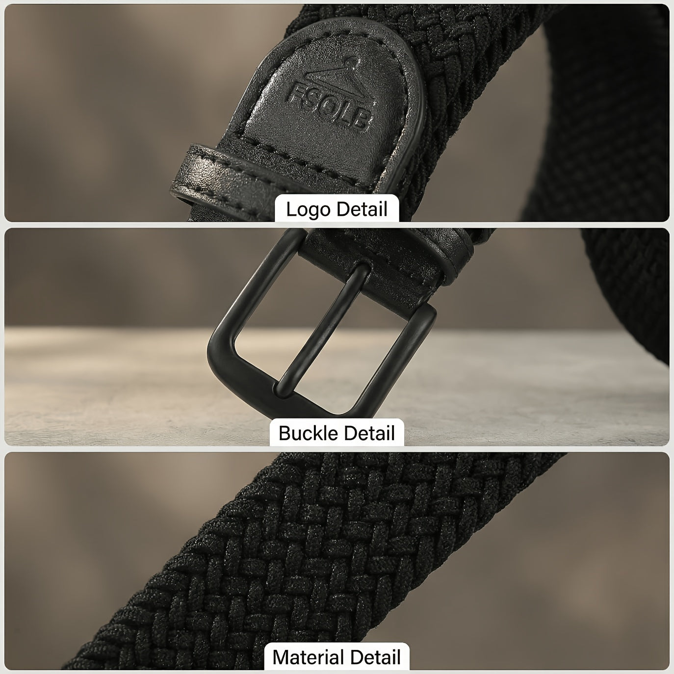 Ceinture Tressée Élastique pour Homme Samuel — visuel 7
