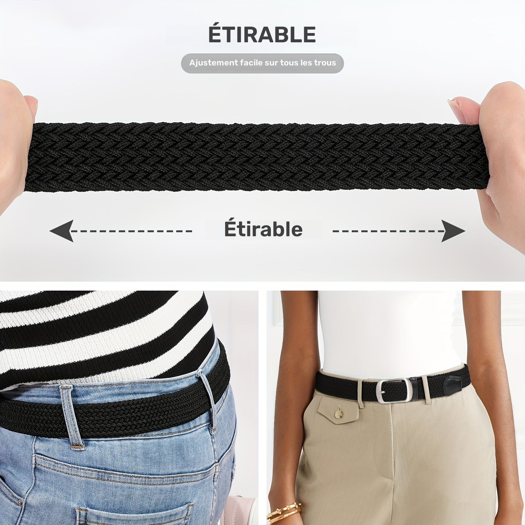 Ceinture Tressée en Simili Cuir pour Femme Ariane — visuel 9