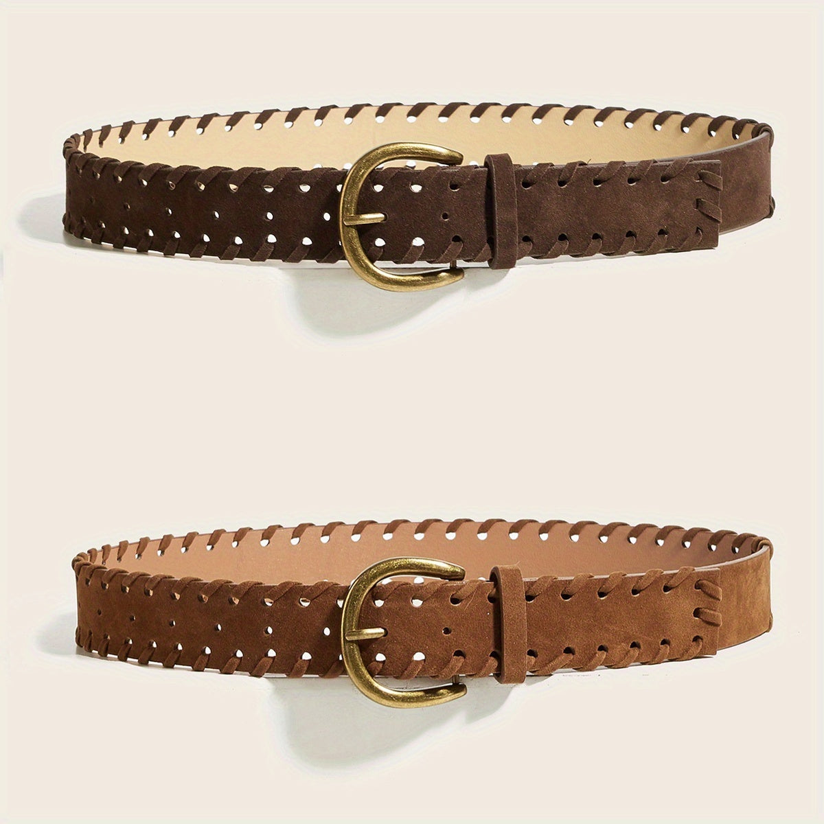 Ceinture Tressée en Simili Cuir pour Femme Léonie — visuel 4