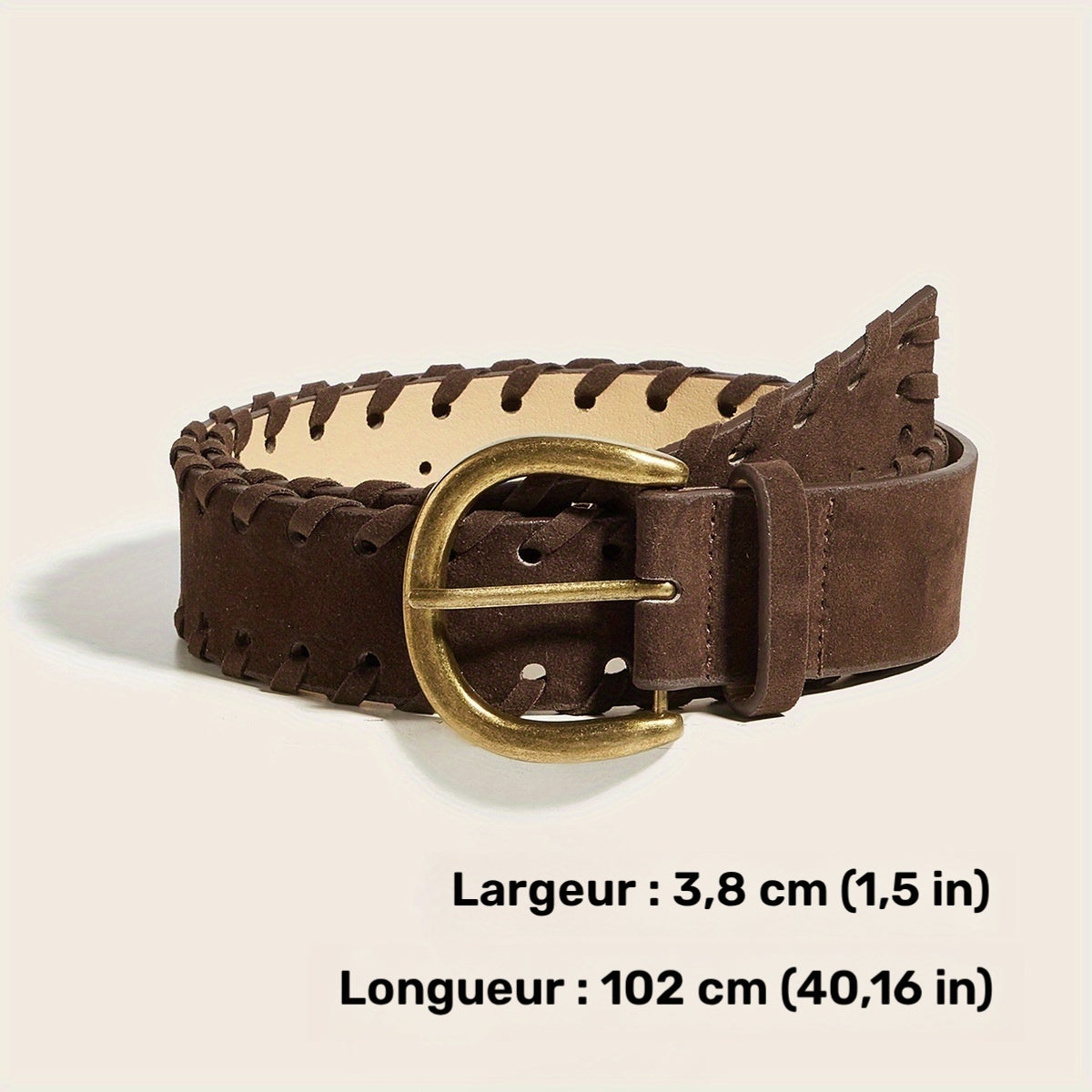 Ceinture Tressée en Simili Cuir pour Femme Léonie — visuel 7