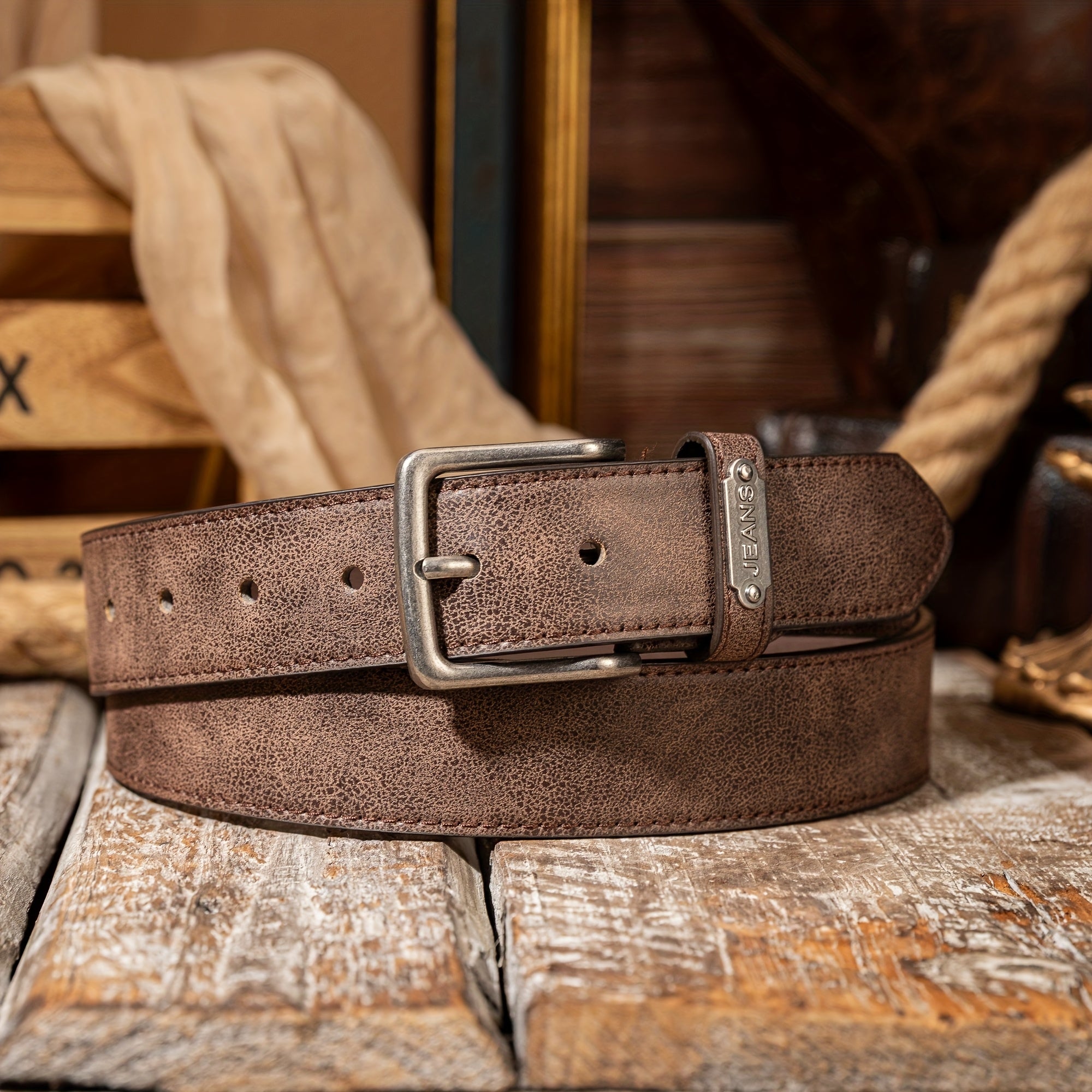 Ceinture Tressée en Simili Cuir pour Homme Louis — visuel 1