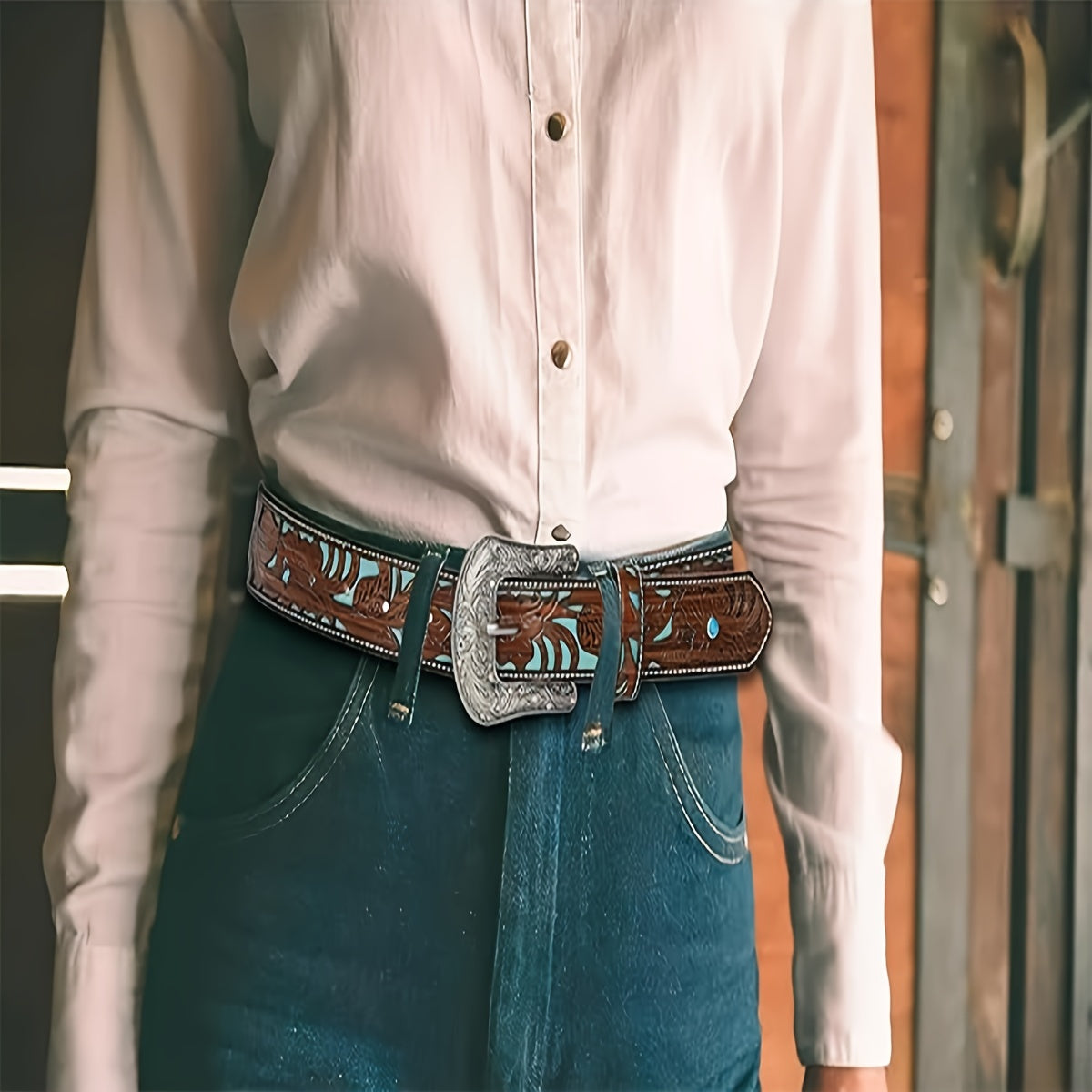 Ceinture Western en Simili Cuir pour Femme Alizee — visuel 6