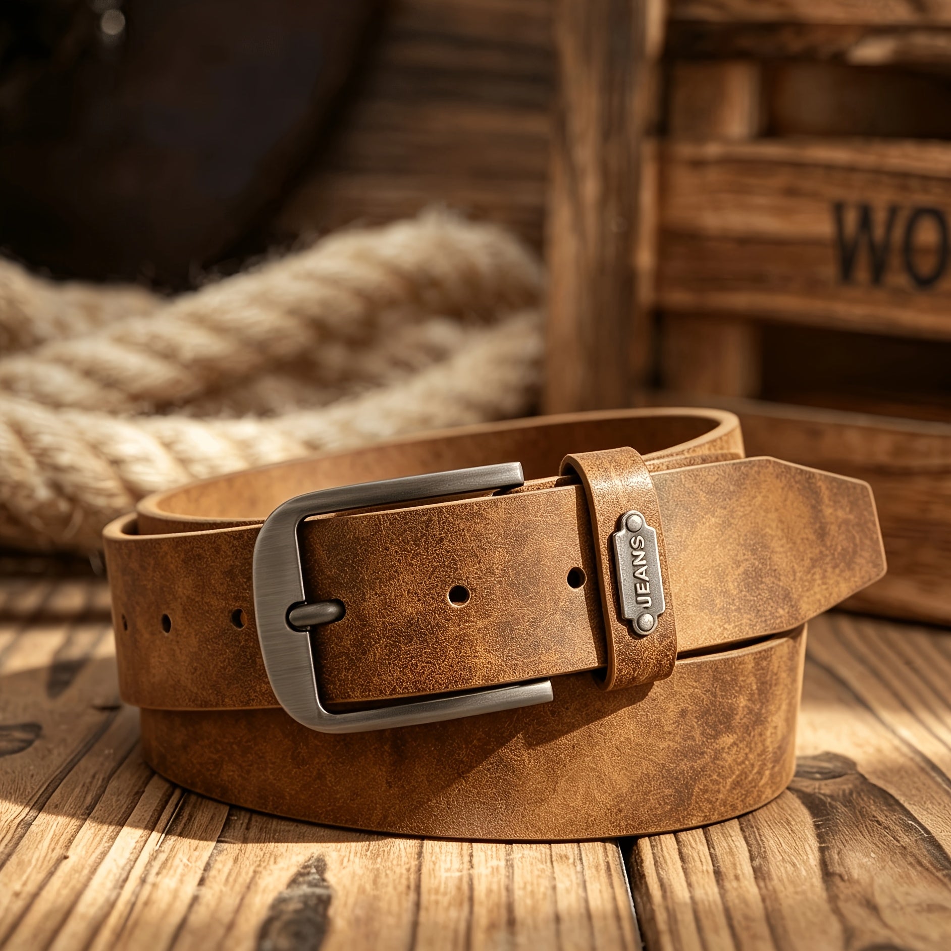 Ceinture Western en Simili Cuir pour Homme Emeric — visuel 1