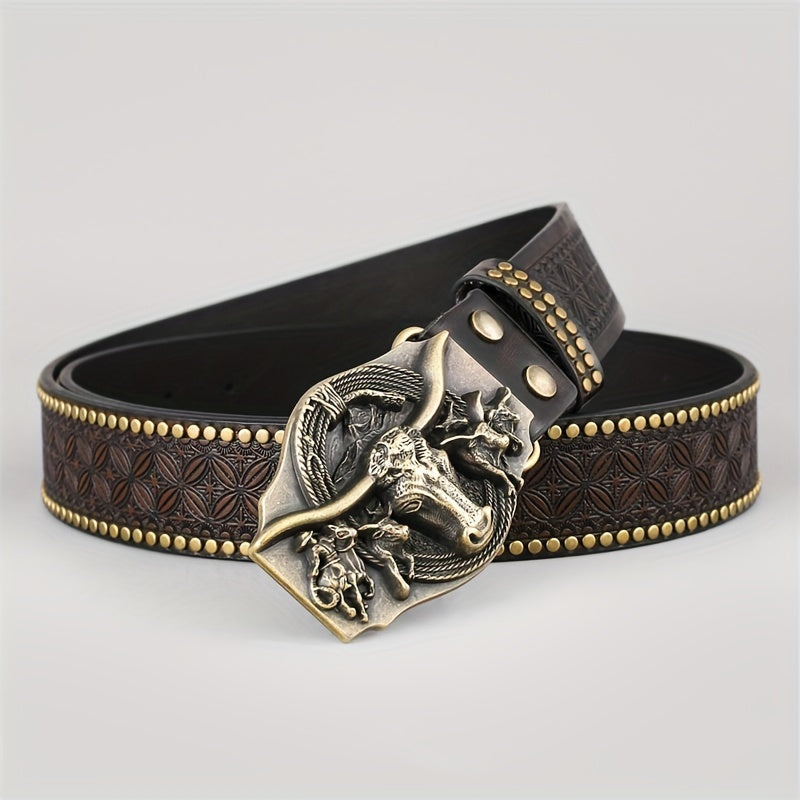 Ceinture Western en Simili Cuir pour Homme Eugene — visuel 2