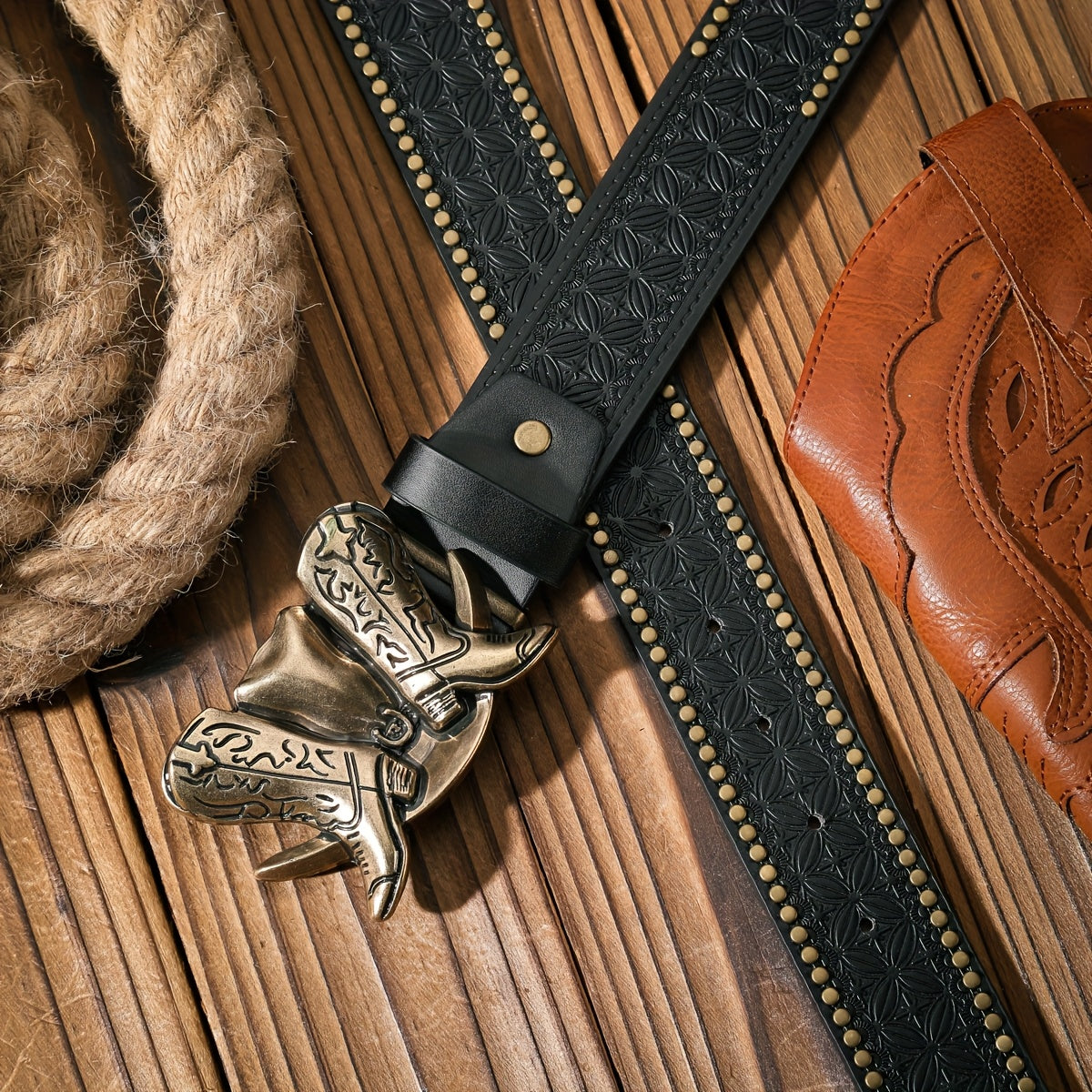 Ceinture Western en Simili Cuir pour Homme Evansville — visuel 3