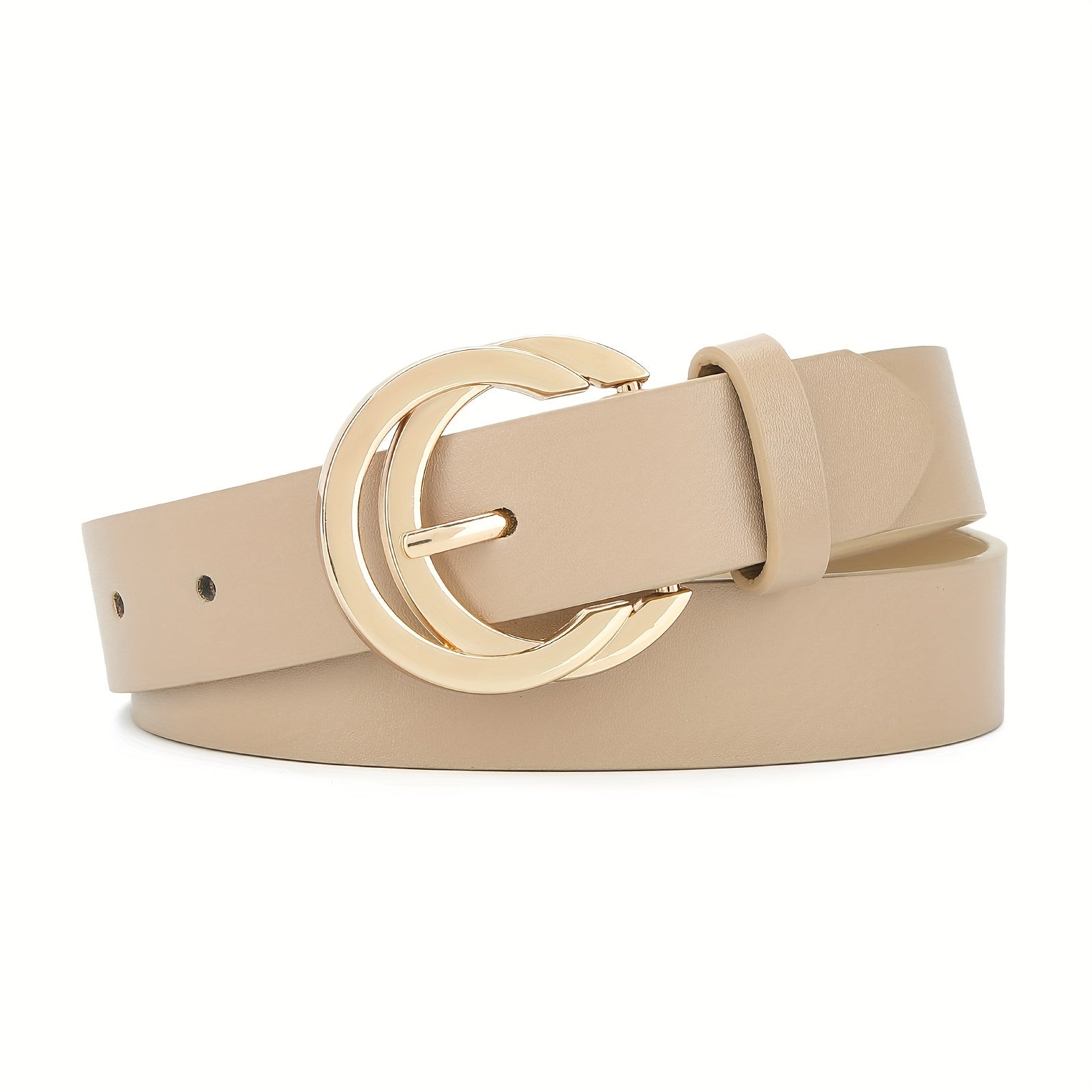 Ceinture à Boucle Classique en Simili Cuir pour Femme - Faustine
