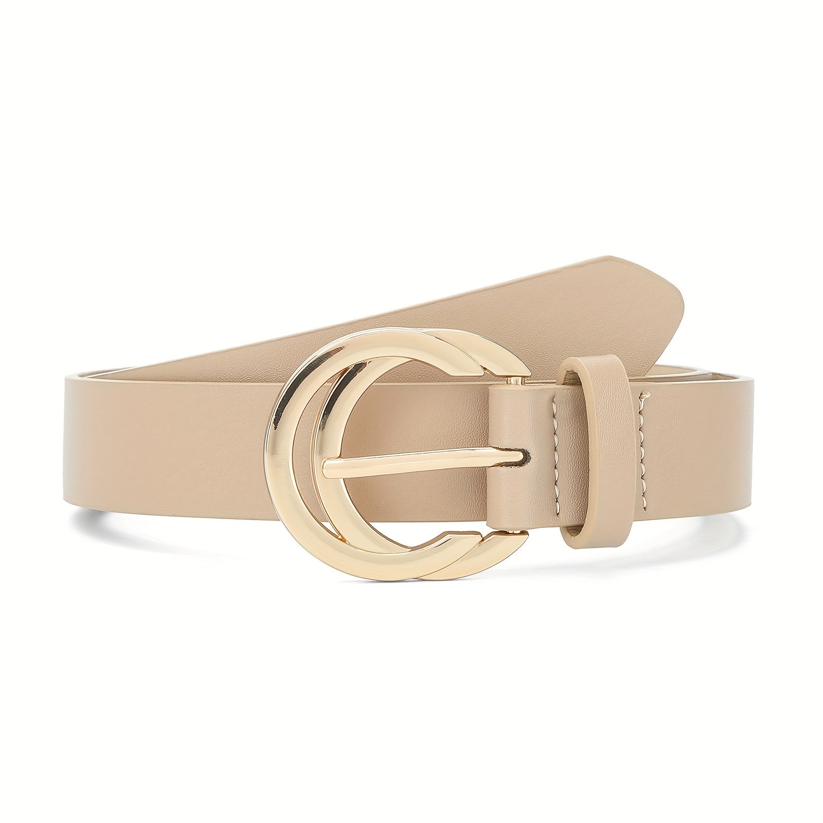 Ceinture à Boucle Classique en Simili Cuir pour Femme - Faustine