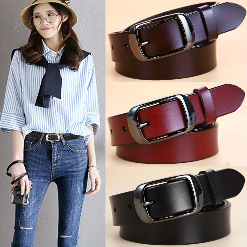 Ceinture à Boucle Classique en Simili Cuir pour Femme - Marceline