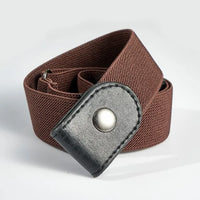 Ceinture Sans Boucle Élastique et Extensible, marron
