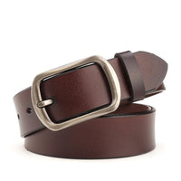 Ceinture en cuir pour femme, café