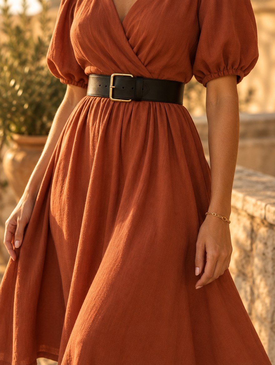 Avec une robe