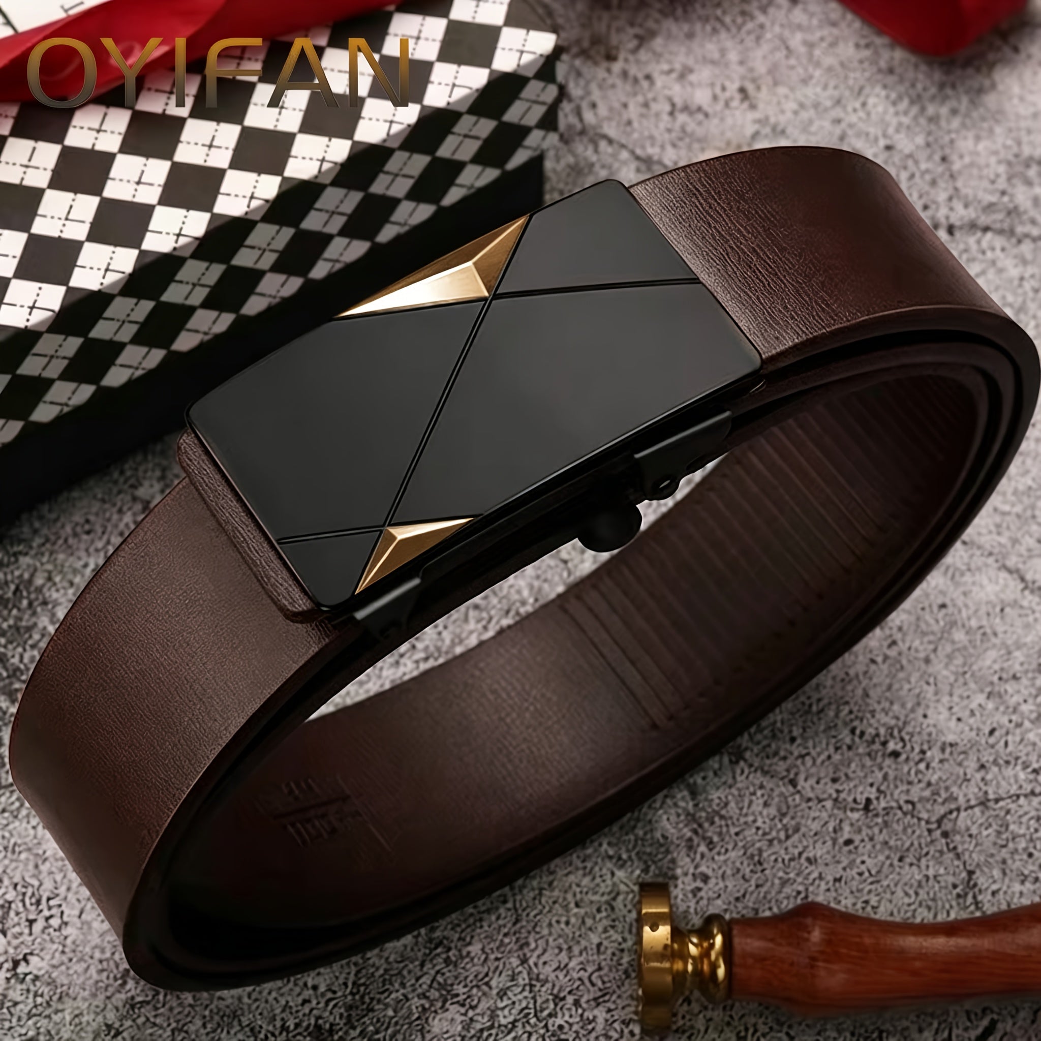 Ceinture Automatique en Cuir pour Homme Amaury — visuel 2