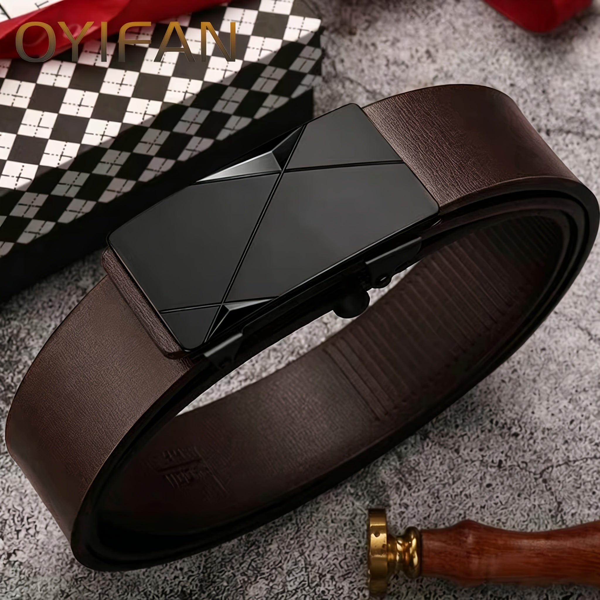Ceinture Automatique en Cuir pour Homme Amaury — visuel 3