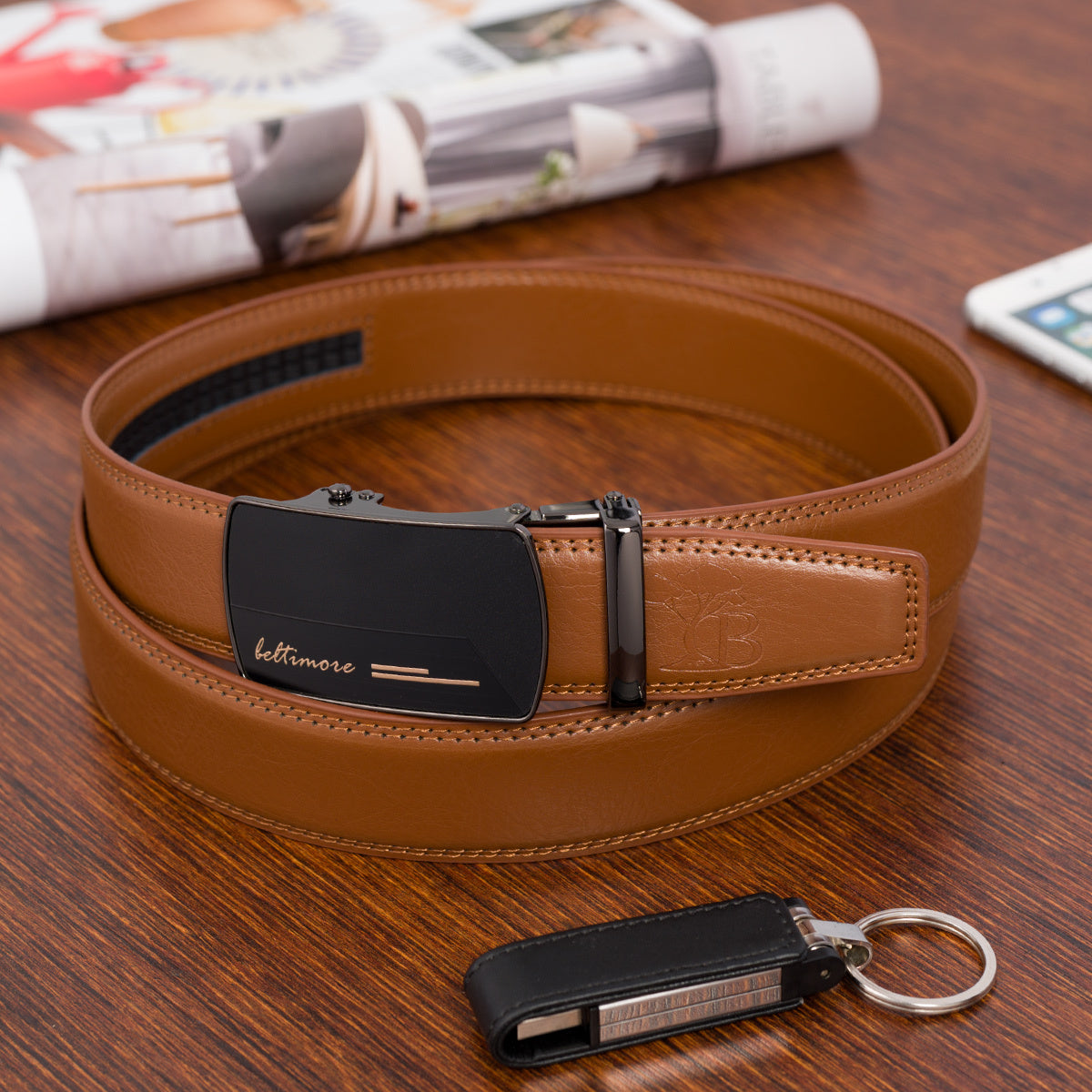 Ceinture Automatique en Cuir pour Homme Wilfried — visuel 18