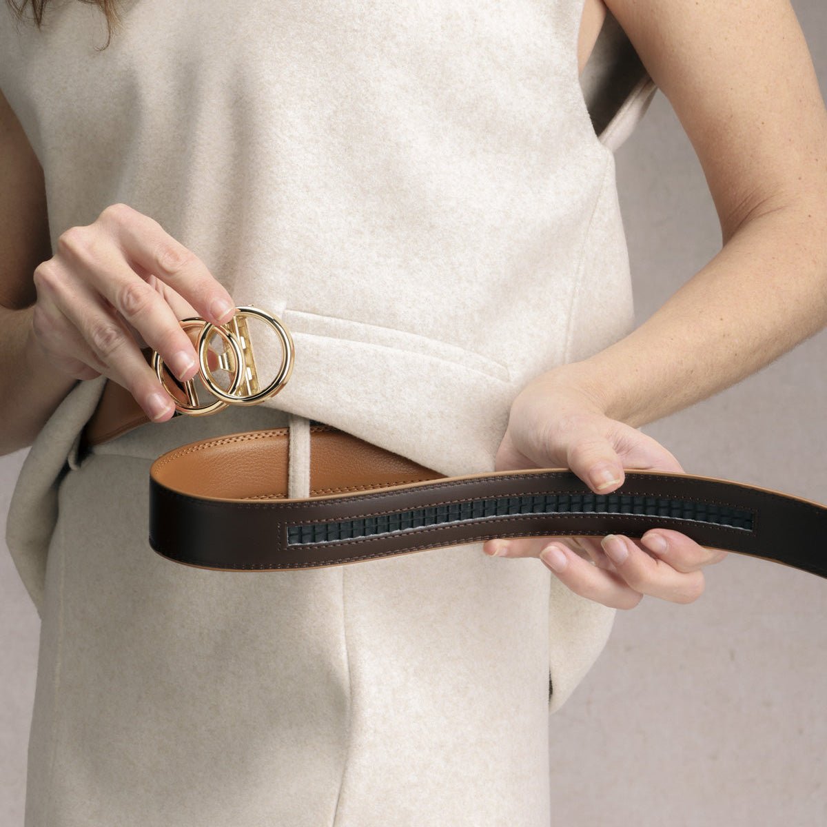 Ceinture Automatique en Simili Cuir pour Femme Agathe — visuel 7
