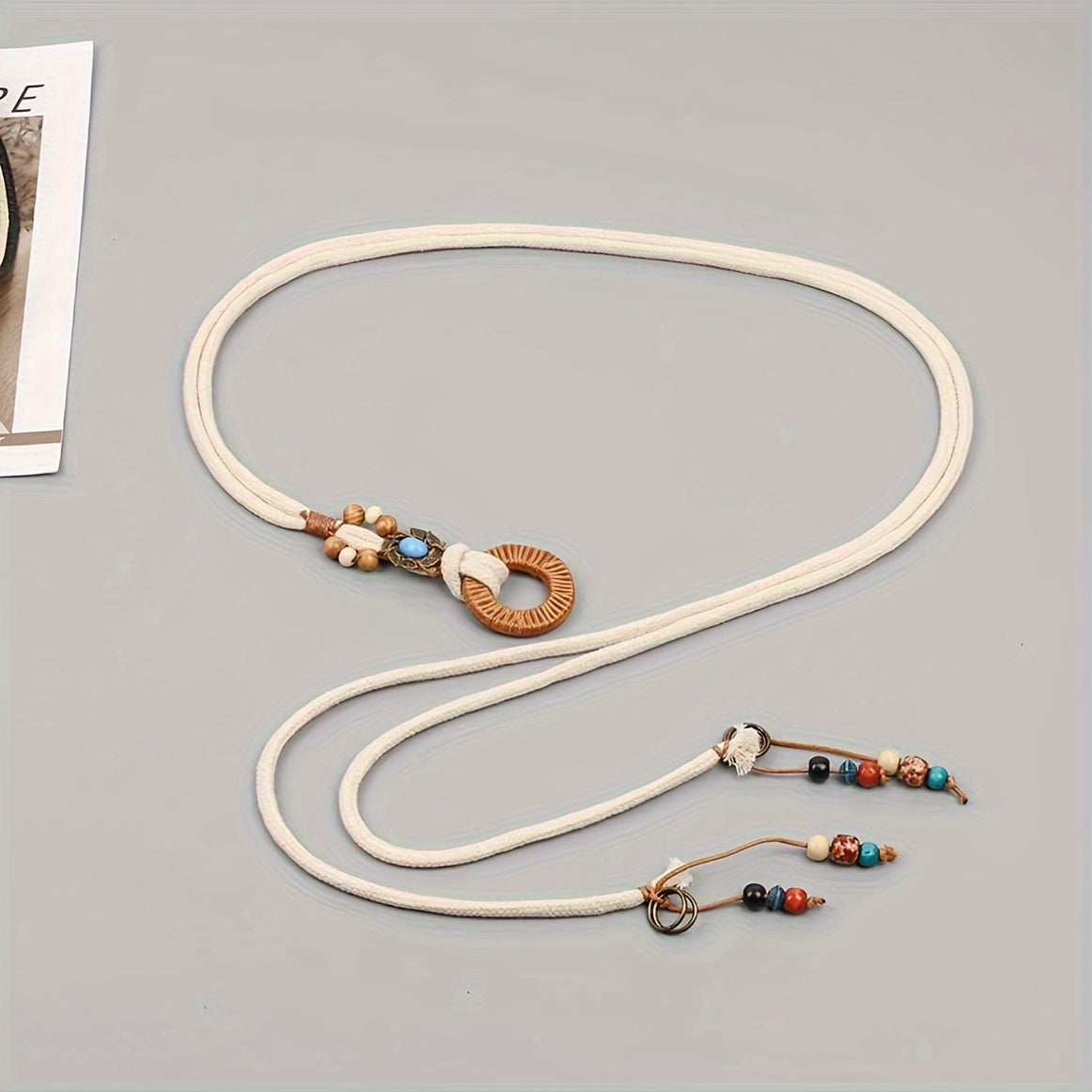 Ceinture Beige en Simili Cuir pour Femme Ischia — visuel 5