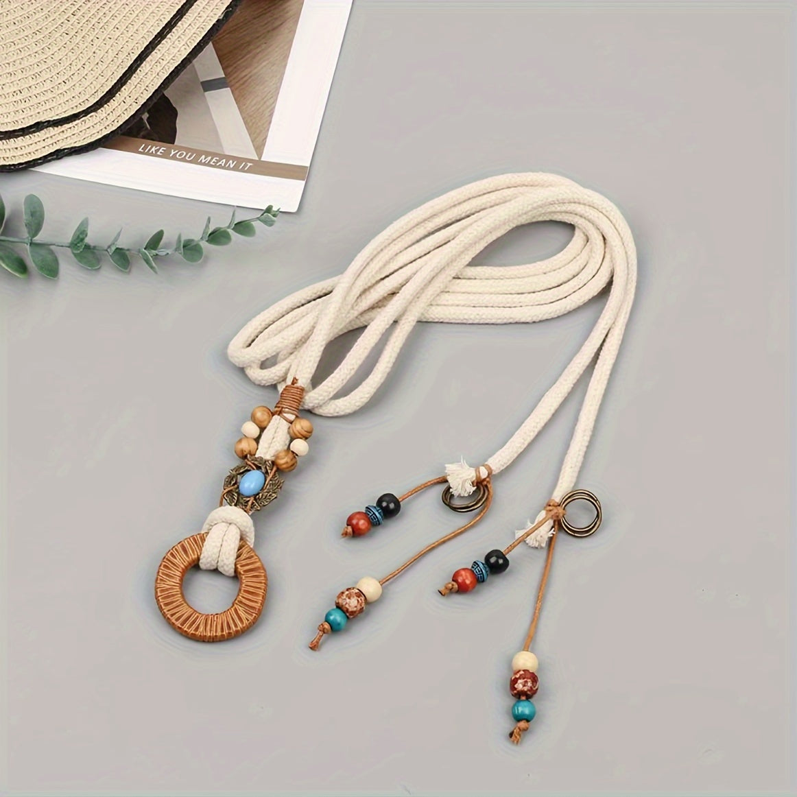 Ceinture Beige en Simili Cuir pour Femme Ischia — visuel 6