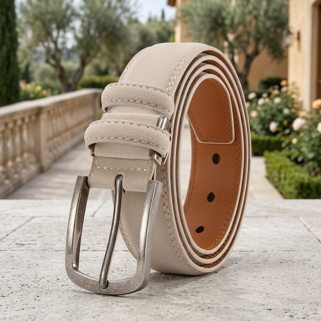 Ceinture Beige en Simili Cuir pour Homme Georges — visuel 4