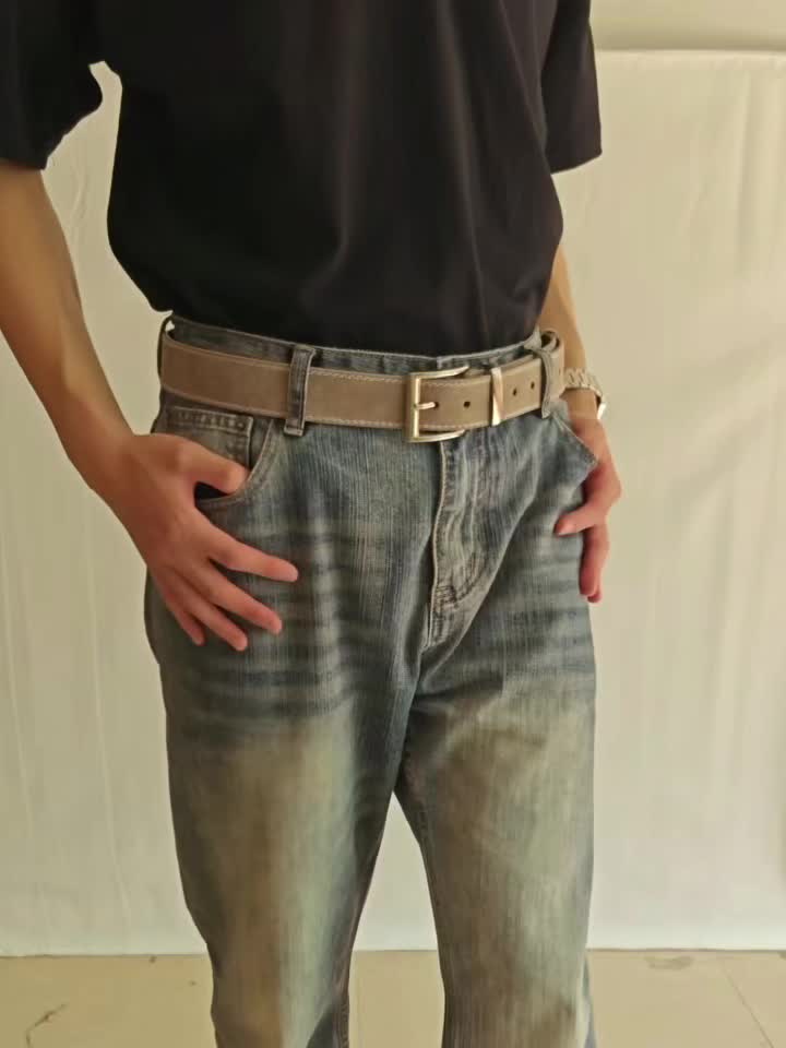 Ceinture Beige en Simili Cuir pour Homme Ronan — visuel 9