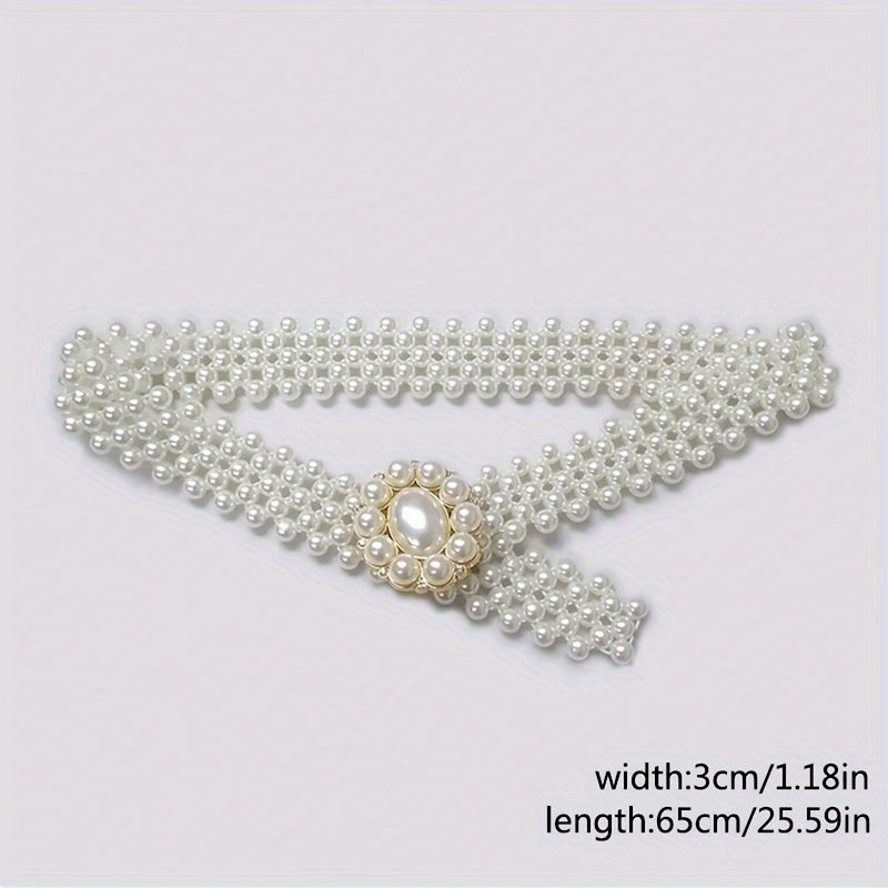 Ceinture Blanche Élastique pour Femme Treviso — visuel 4