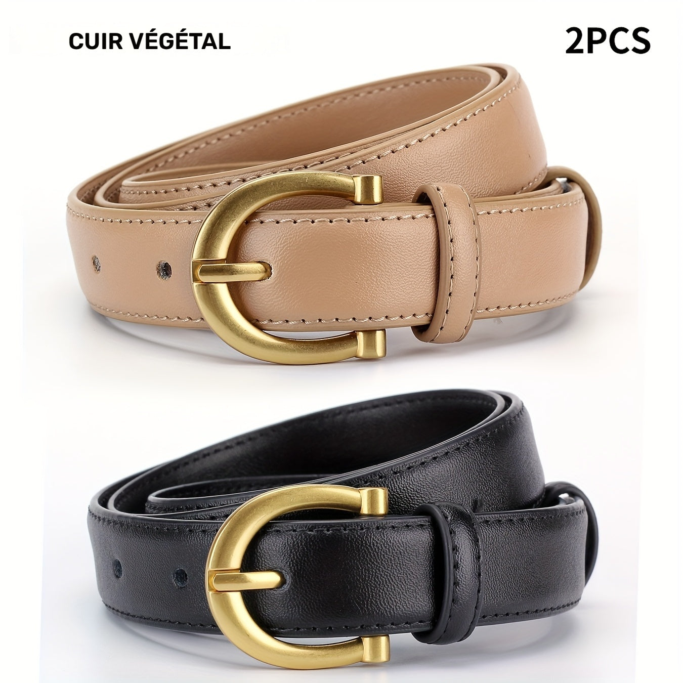 Ceinture à Boucle Classique en Cuir pour Femme Josephine — visuel 9