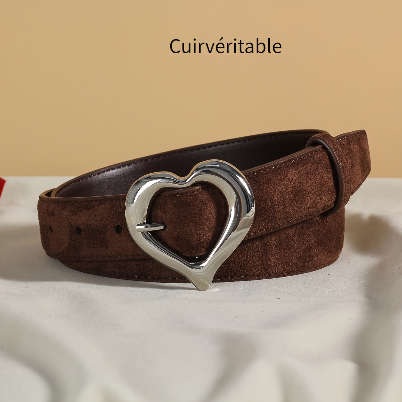 Ceinture à Boucle Classique en Cuir pour Femme Lydie — visuel 1