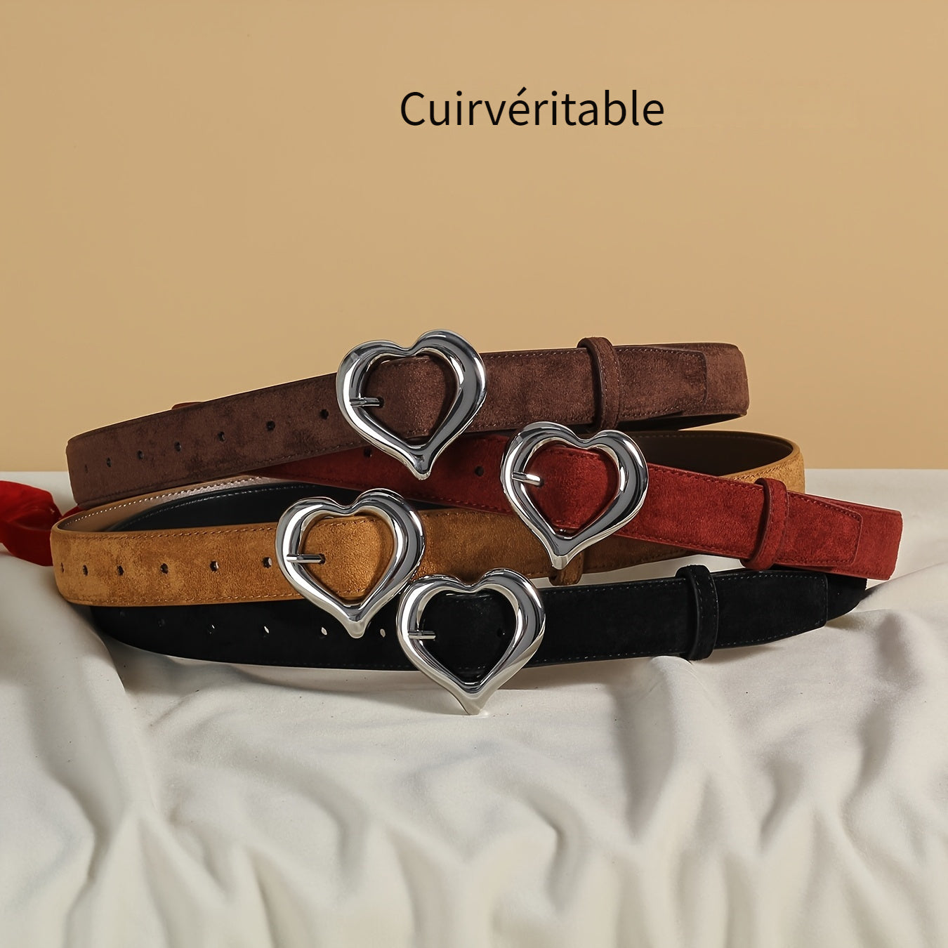 Ceinture à Boucle Classique en Cuir pour Femme Lydie — visuel 13