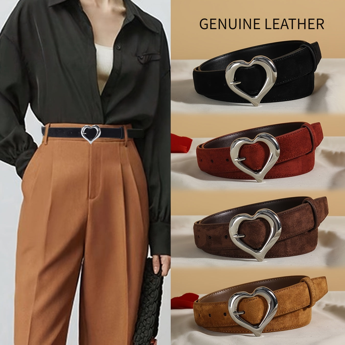 Ceinture à Boucle Classique en Cuir pour Femme Lydie — visuel 8
