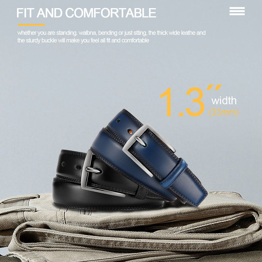 Ceinture à Boucle Classique en Cuir pour Homme Camille — visuel 16