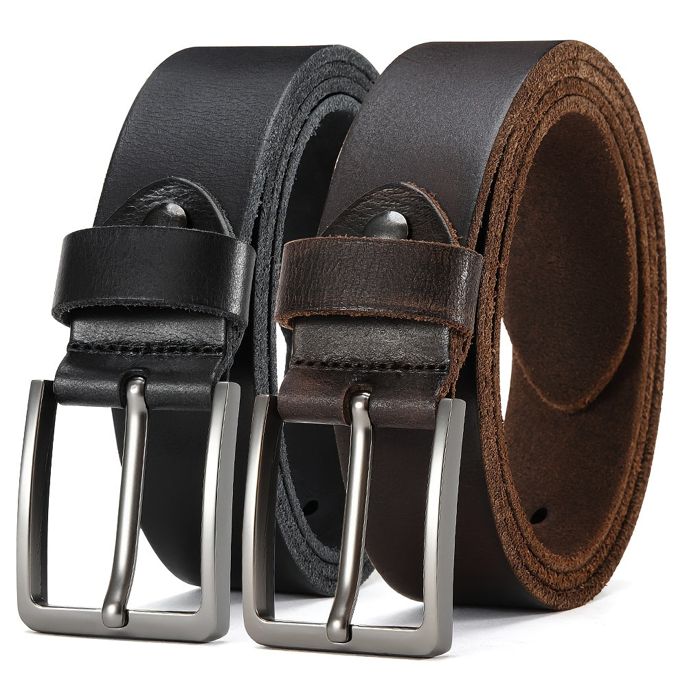 Ceinture à Boucle Classique en Cuir pour Homme Constantin — visuel 2