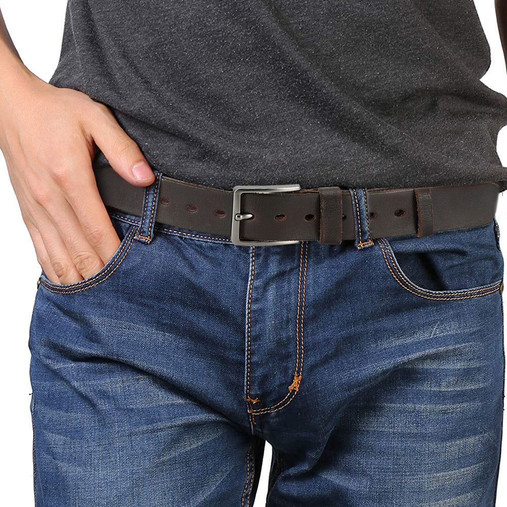 Ceinture à Boucle Classique en Cuir pour Homme Constantin — visuel 5