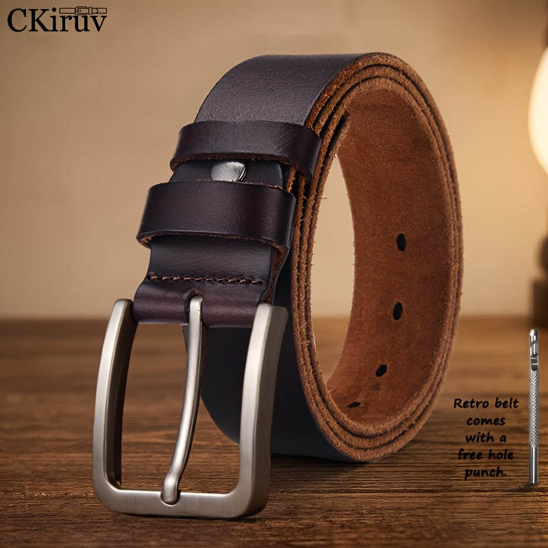 Ceinture à Boucle Classique en Cuir pour Homme Enguerrand — visuel 3