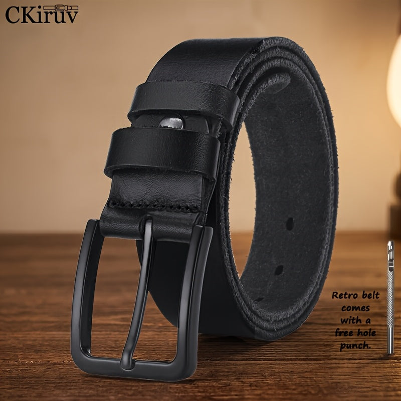 Ceinture à Boucle Classique en Cuir pour Homme Enguerrand — visuel 4